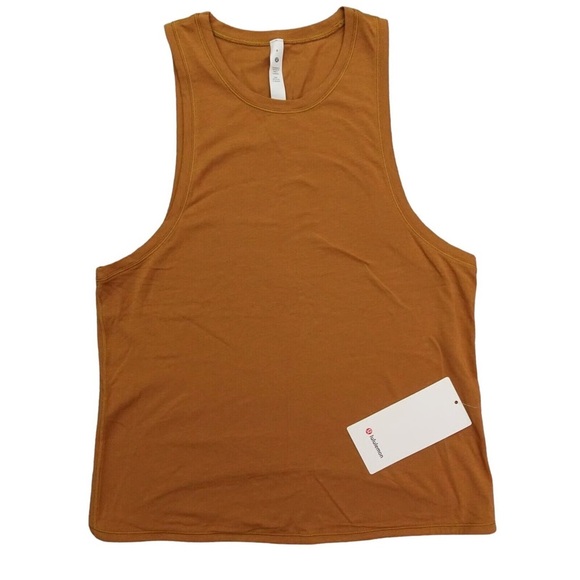 Lululemon Squad Goals Tank Size 6 Cotton SDBR Spiced Bronze NEW NWT - Picture 5 of 6